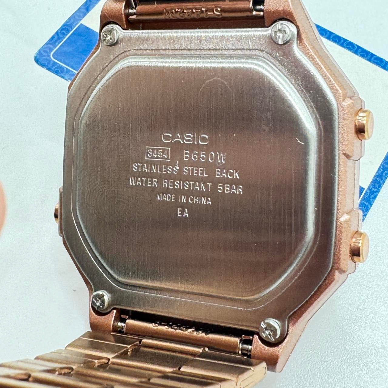Casio Copper Color Watch , Men Wrist Size , Adjustable Band , Band Expand up to 8 inches Long, 38mm Diameter New Item