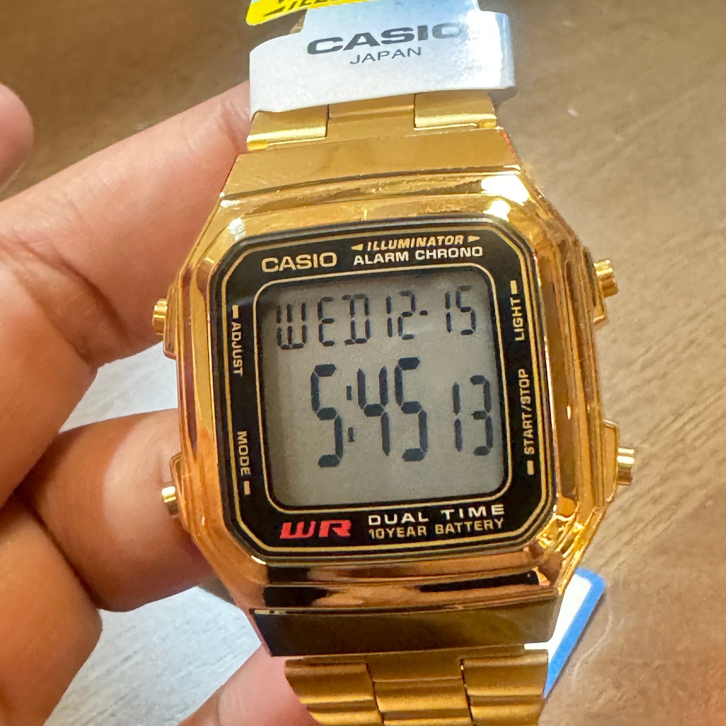 Casio Watch for Ladies or for Men or for Young Teen 34 mm Case Diameter Lightweight in your wrist This is a brand new item Color Gray Water Resistant Wrist fits up to 8 inches LONG Stainless Steel Gray Band