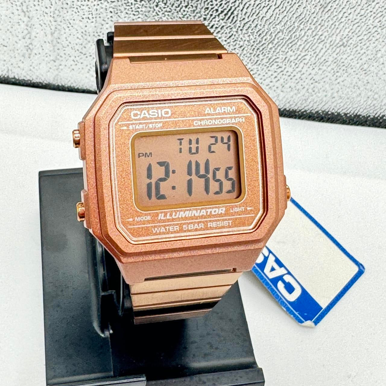 Casio Copper Color Watch , Men Wrist Size , Adjustable Band , Band Expand up to 8 inches Long, 38mm Diameter New Item