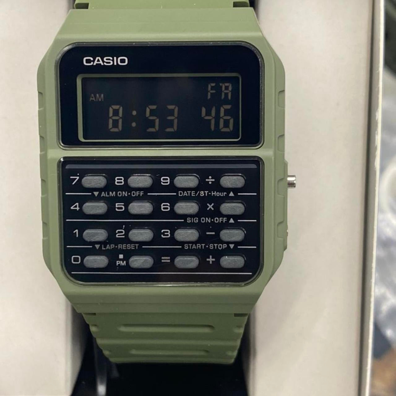 Casio Calculator Watch , Unisex Size 34 mm Diameter , Lightweight in Your Wrist , 8 inches Wrist Round Long