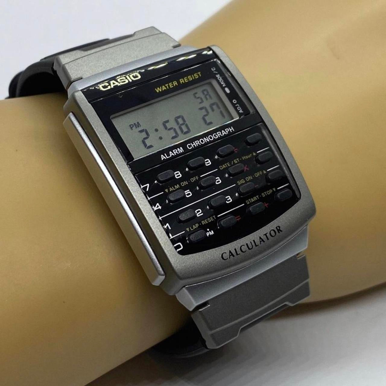 Casio Calculator Watch , Unisex Size 34 mm Diameter , Lightweight in Your Wrist , 8 inches Wrist Round Long