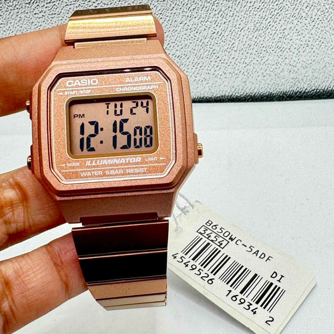 Casio Copper Color Watch , Men Wrist Size , Adjustable Band , Band Expand up to 8 inches Long, 38mm Diameter New Item