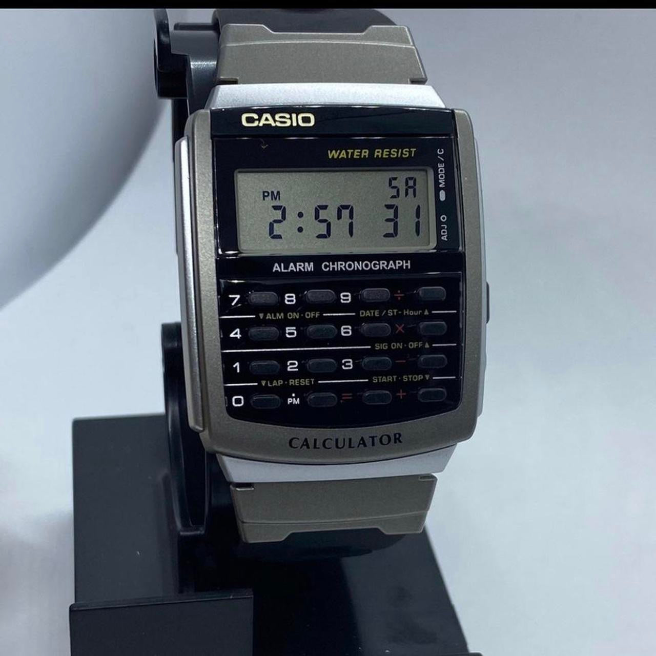 Casio Calculator Watch , Unisex Size 34 mm Diameter , Lightweight in Your Wrist , 8 inches Wrist Round Long