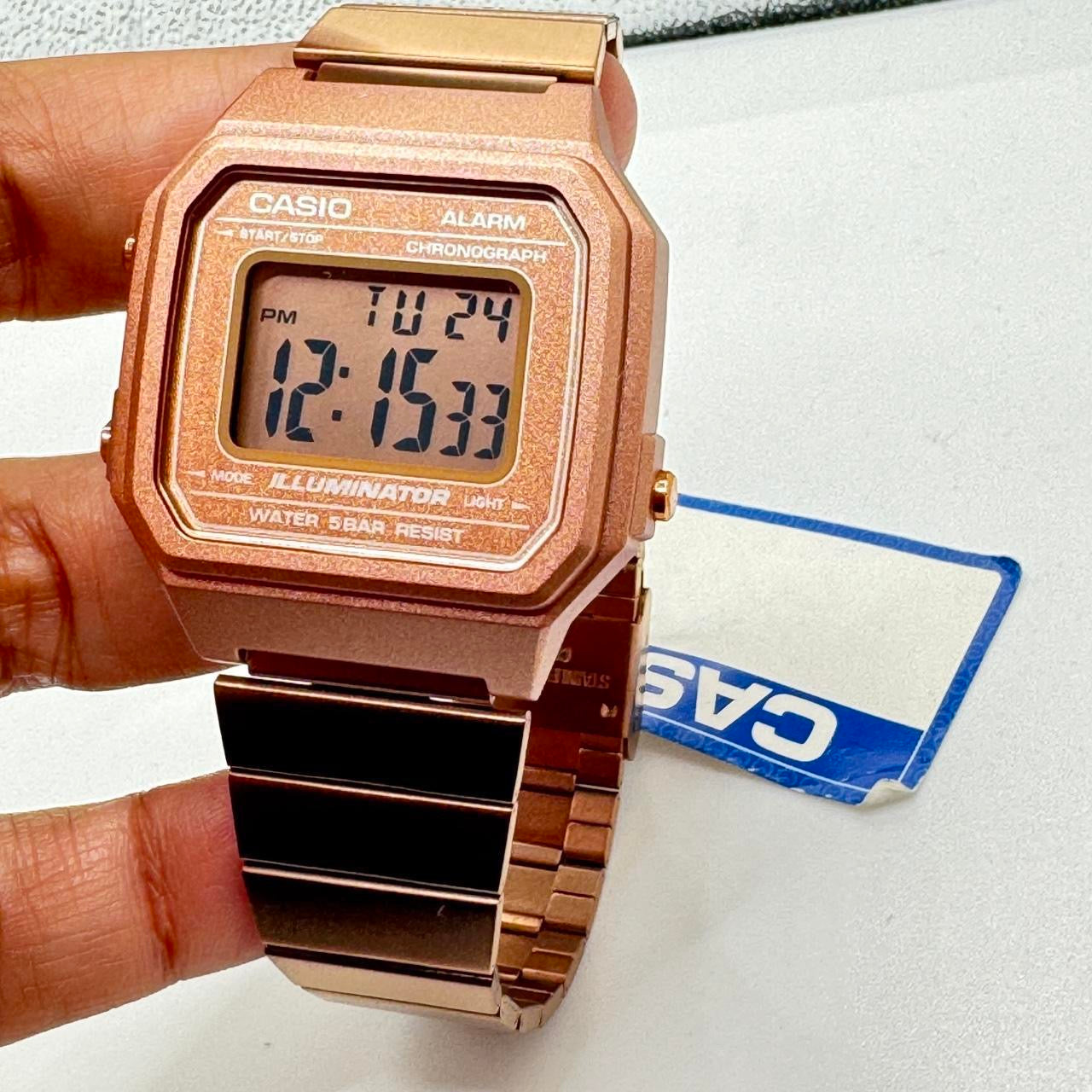 Casio Copper Color Watch , Men Wrist Size , Adjustable Band , Band Expand up to 8 inches Long, 38mm Diameter New Item