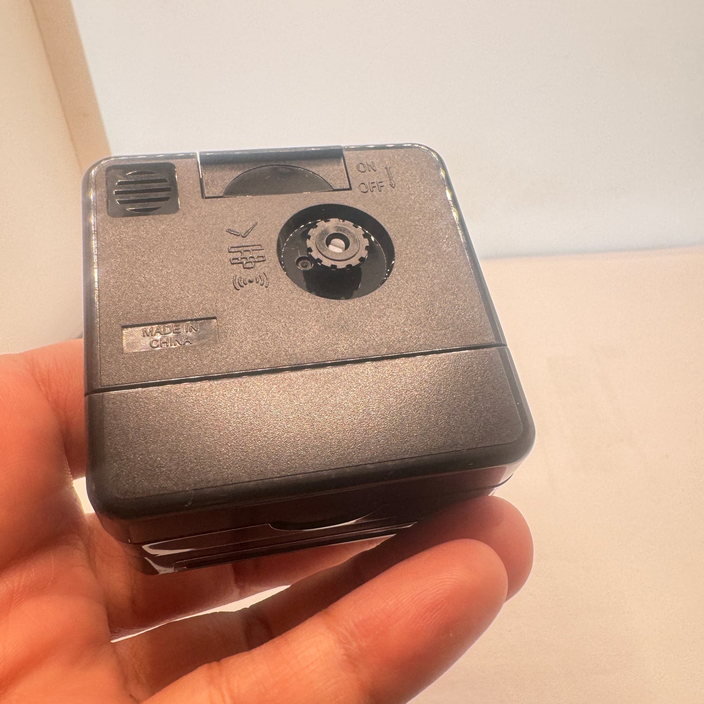Small Alarm Clock By Casio Brand , Size 2”x 2” . Run by Battery AA . New Item