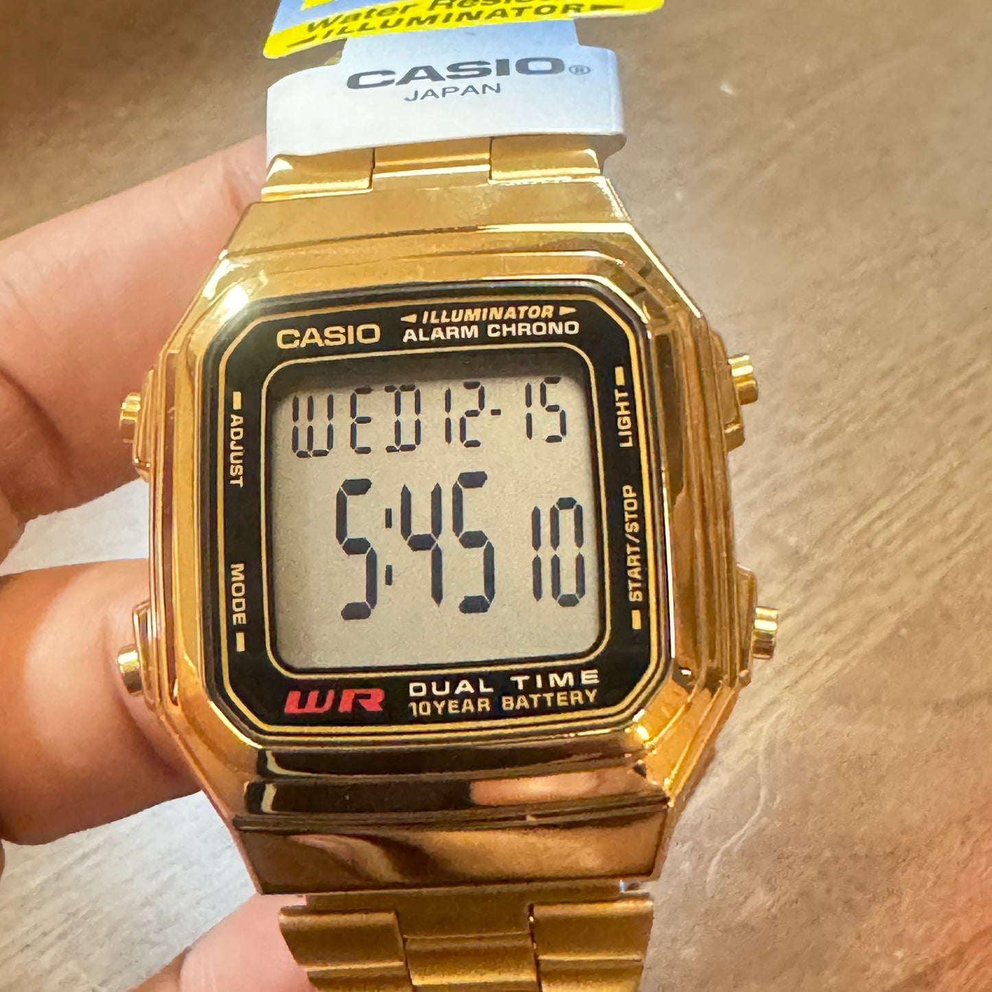 Casio Watch for Ladies or for Men or for Young Teen 34 mm Case Diameter Lightweight in your wrist This is a brand new item Color Gray Water Resistant Wrist fits up to 8 inches LONG Stainless Steel Gray Band
