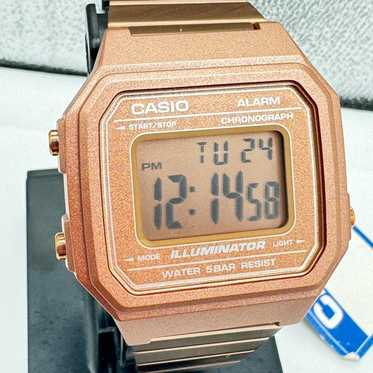 Casio Copper Color Watch , Men Wrist Size , Adjustable Band , Band Expand up to 8 inches Long, 38mm Diameter New Item