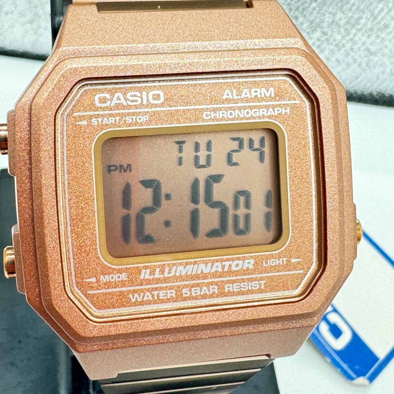 Casio Copper Color Watch , Men Wrist Size , Adjustable Band , Band Expand up to 8 inches Long, 38mm Diameter New Item