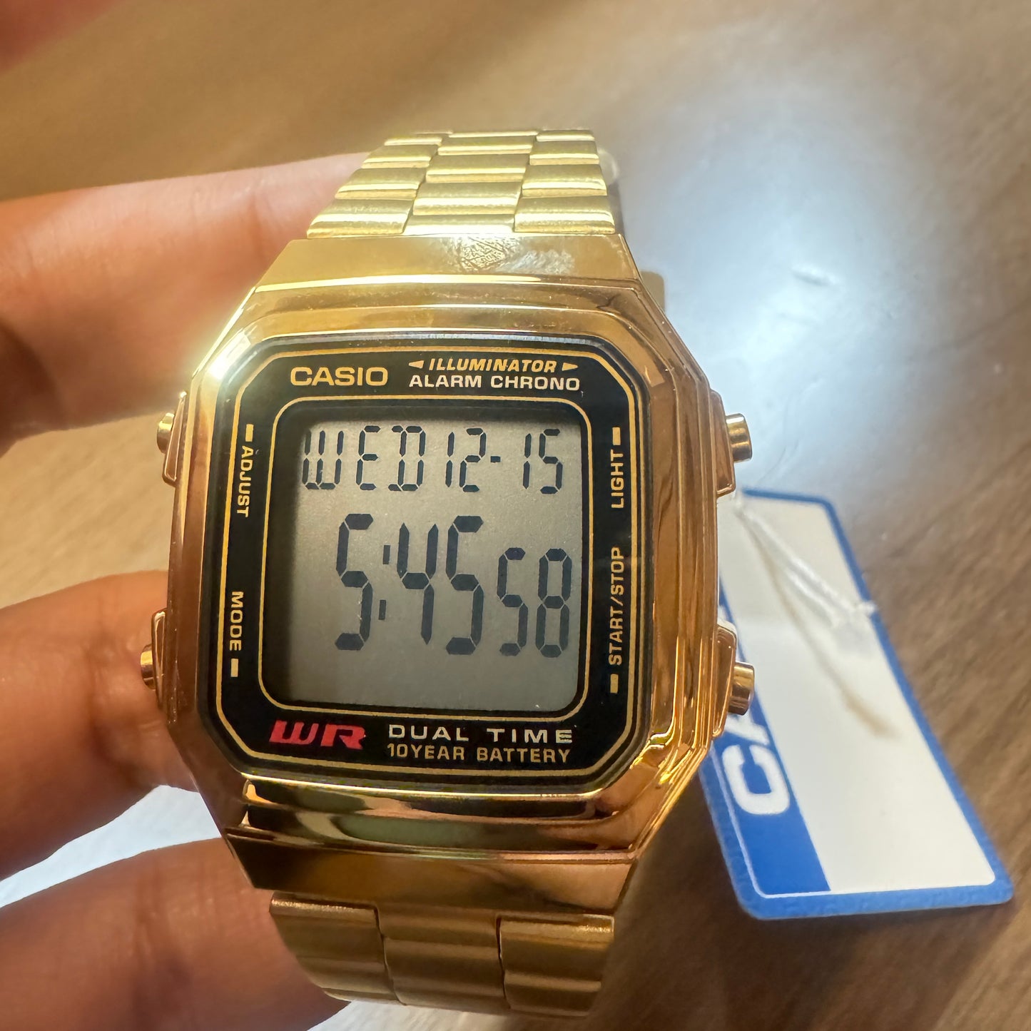 Casio Watch for Ladies or for Men or for Young Teen 34 mm Case Diameter Lightweight in your wrist This is a brand new item Color Gray Water Resistant Wrist fits up to 8 inches LONG Stainless Steel Gray Band