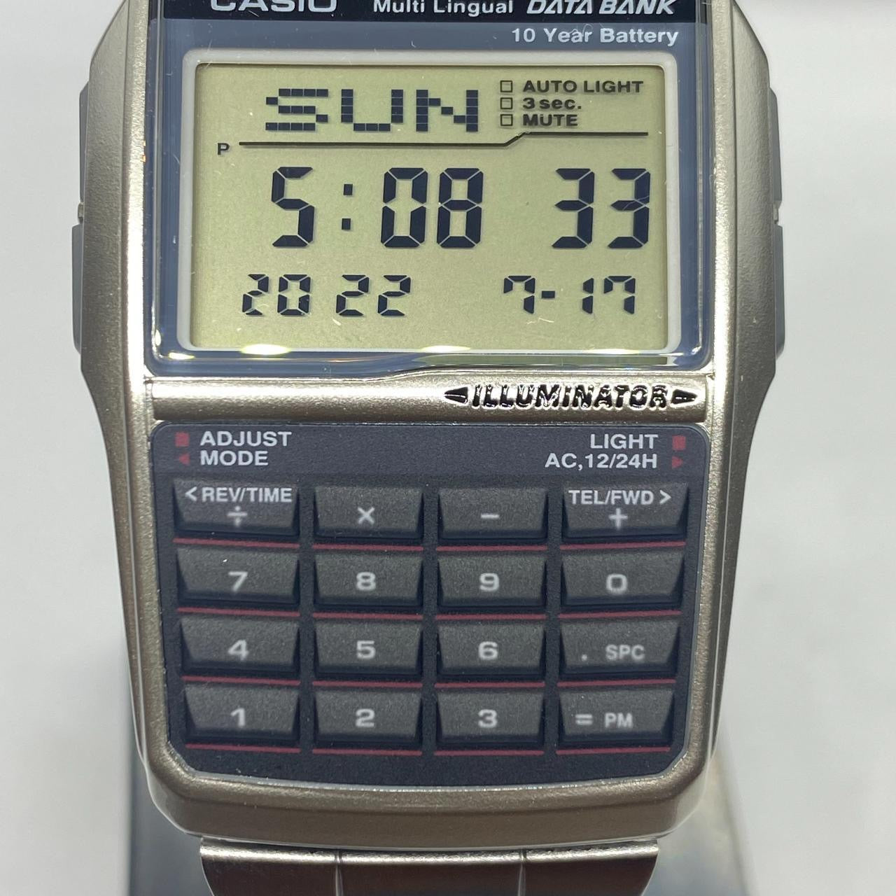 Casio Calculator Watch , Unisex Size 34 mm Diameter , Lightweight in Your Wrist , 8 inches Wrist Round Long