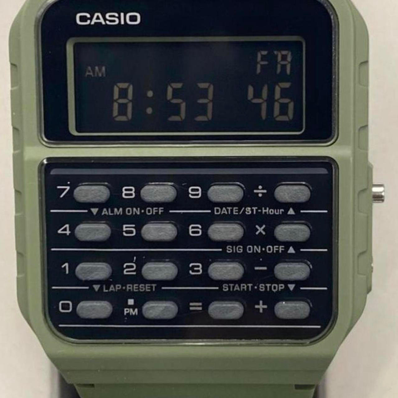 Casio Calculator Watch , Unisex Size 34 mm Diameter , Lightweight in Your Wrist , 8 inches Wrist Round Long