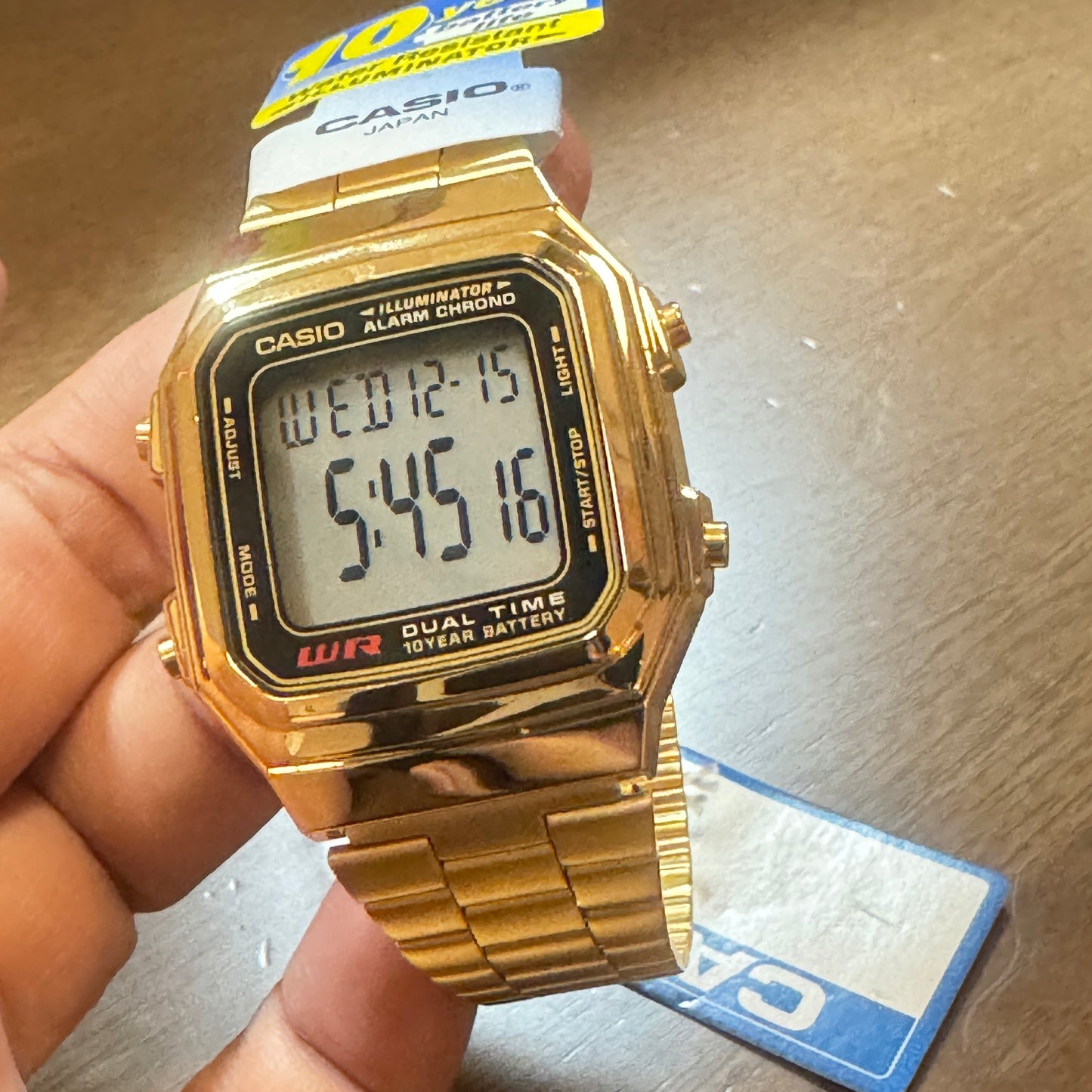 Casio Watch for Ladies or for Men or for Young Teen 34 mm Case Diameter Lightweight in your wrist This is a brand new item Color Gray Water Resistant Wrist fits up to 8 inches LONG Stainless Steel Gray Band