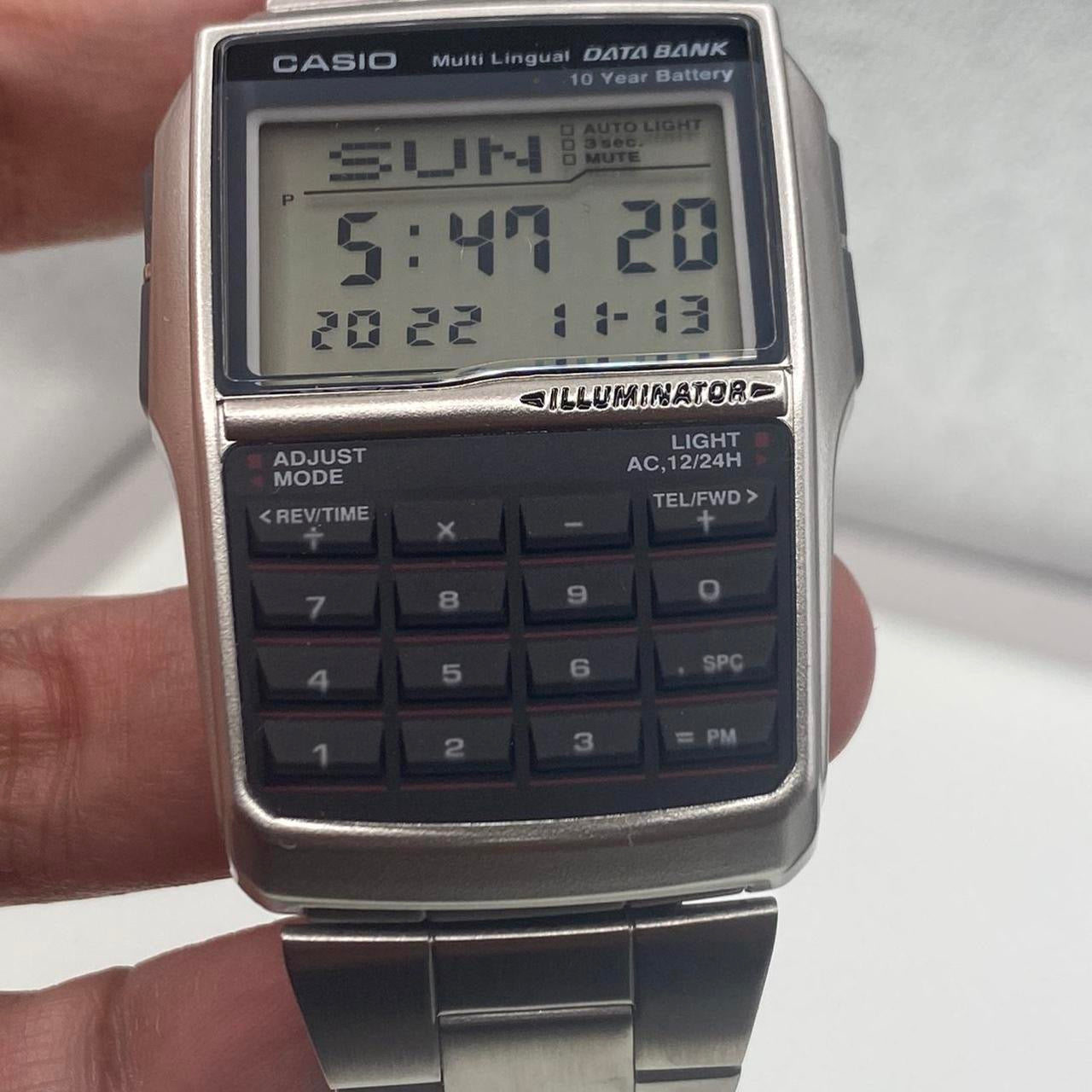 Casio Calculator Watch , Unisex Size 34 mm Diameter , Lightweight in Your Wrist , 8 inches Wrist Round Long