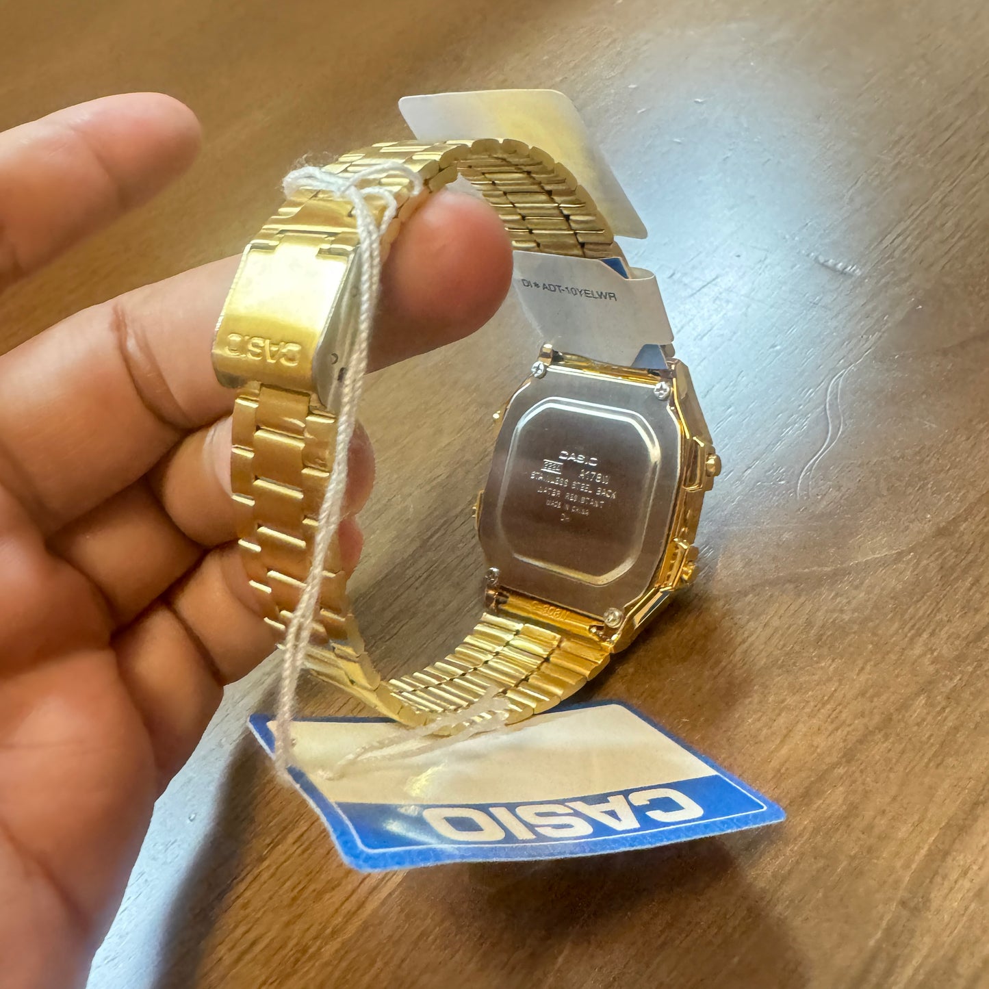 Casio Watch for Ladies or for Men or for Young Teen 34 mm Case Diameter Lightweight in your wrist This is a brand new item Color Gray Water Resistant Wrist fits up to 8 inches LONG Stainless Steel Gray Band