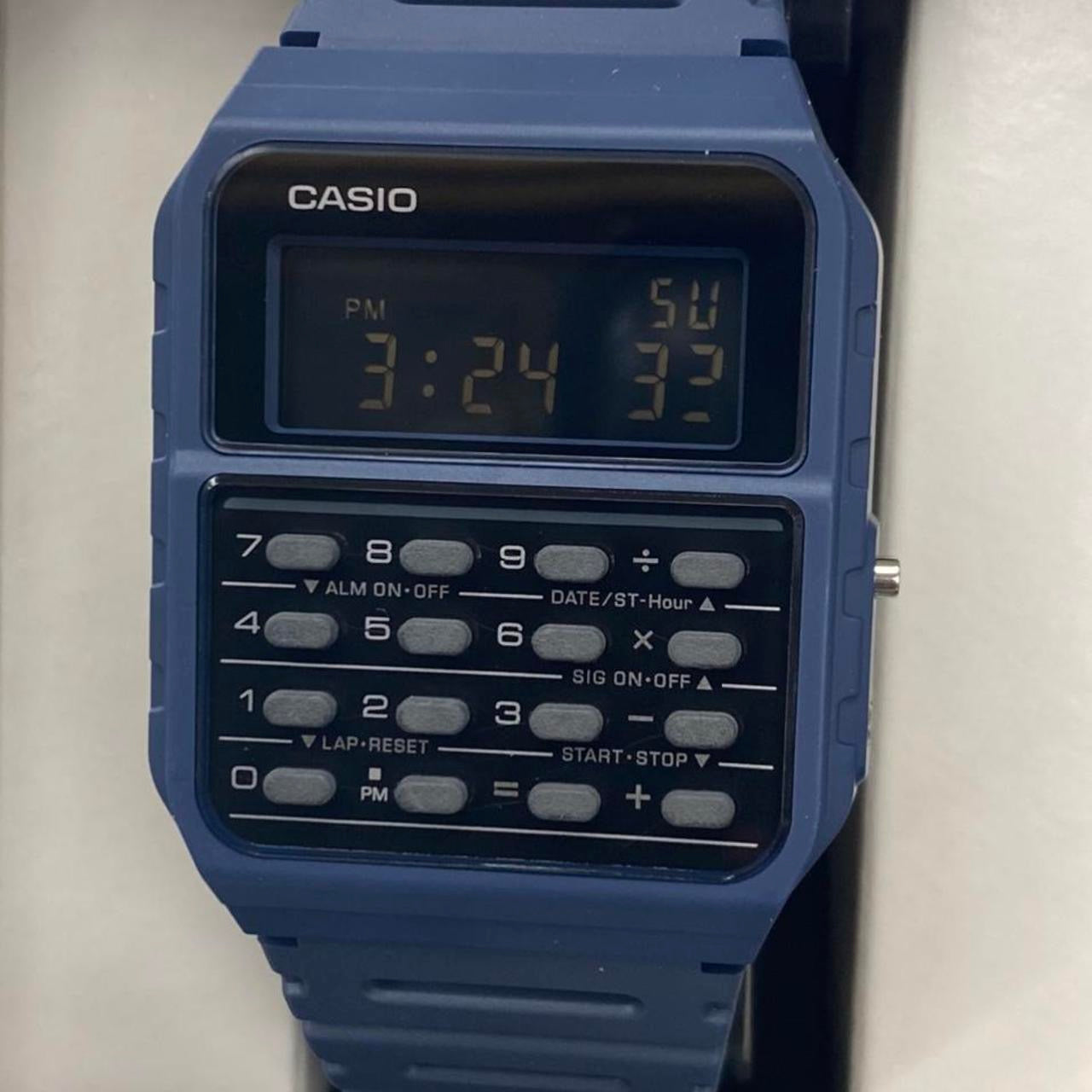 Casio Calculator Watch , Unisex Size 34 mm Diameter , Lightweight in Your Wrist , 8 inches Wrist Round Long