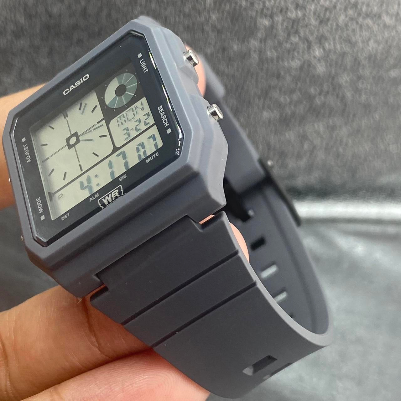 CASIO SPORTS WATCH FOR UNISEX SIZE , FOR MEN, LADIES OR FOR TEEN 34 MM DIAMETER CASUAL WORK OR DAILY WATCH BRAND NEW ITEM 9 INCHES ROUND LONG NEW ITEM , NEW BATTERY , LIGHT, TIMER, STOP WATCH 