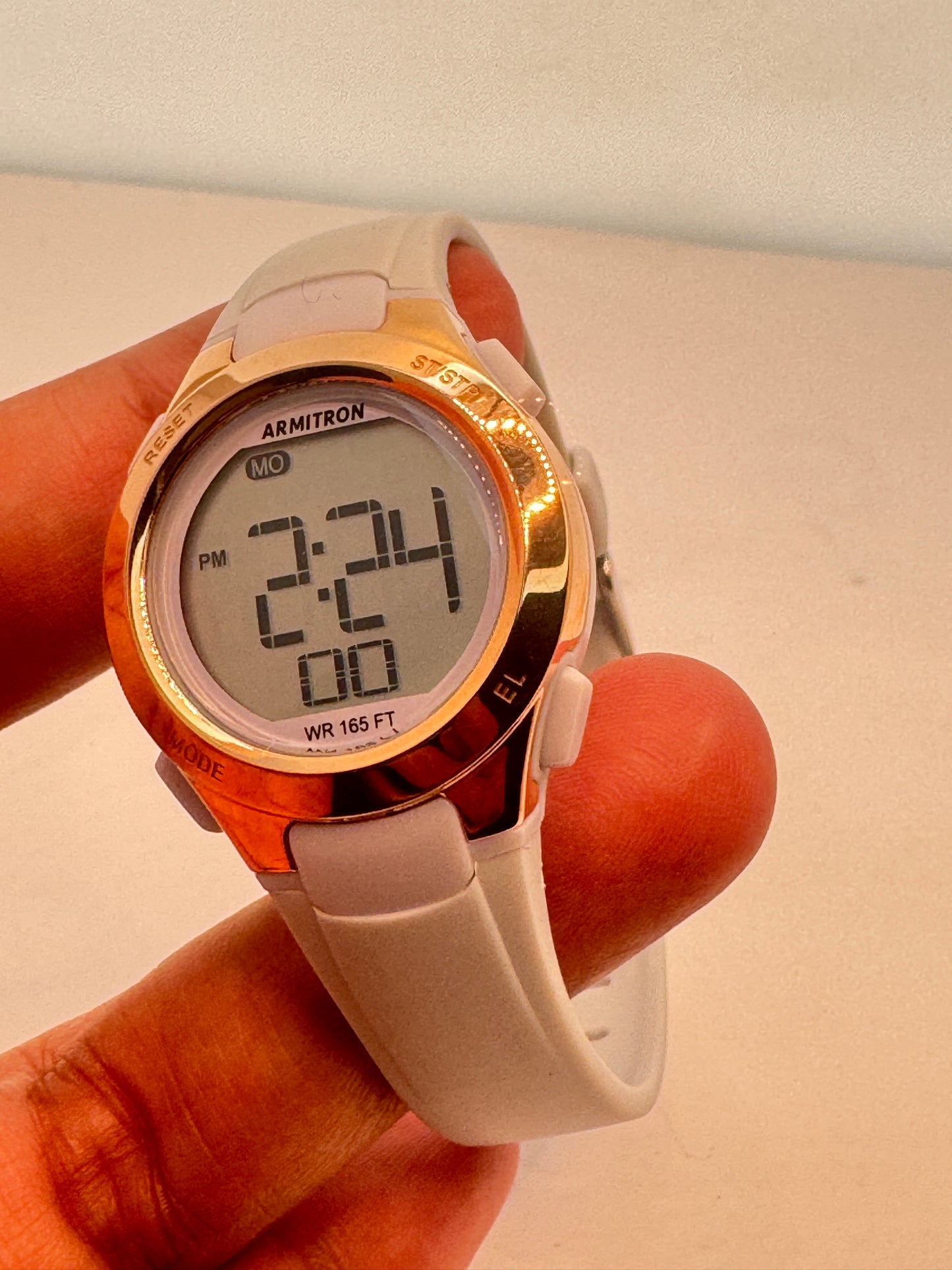 Small Size Armitron Watch for Ladies or Young Teen Brand New Item 30 mm Diameter 7 inches long Rubber Plastic Band 
