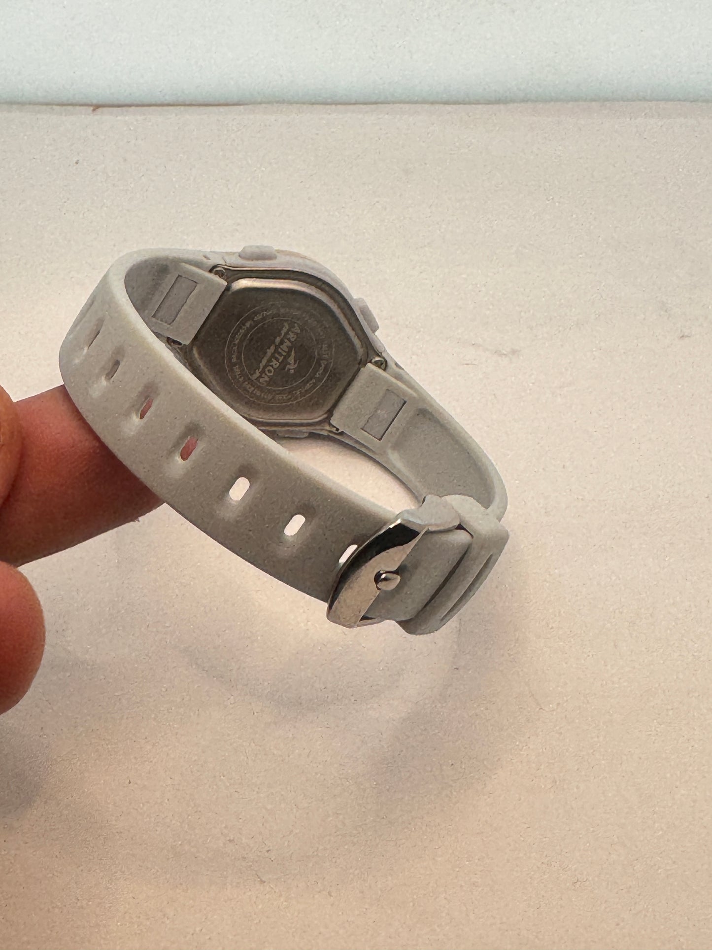 Small Size Armitron Watch for Ladies or Young Teen Brand New Item 30 mm Diameter 7 inches long Rubber Plastic Band 