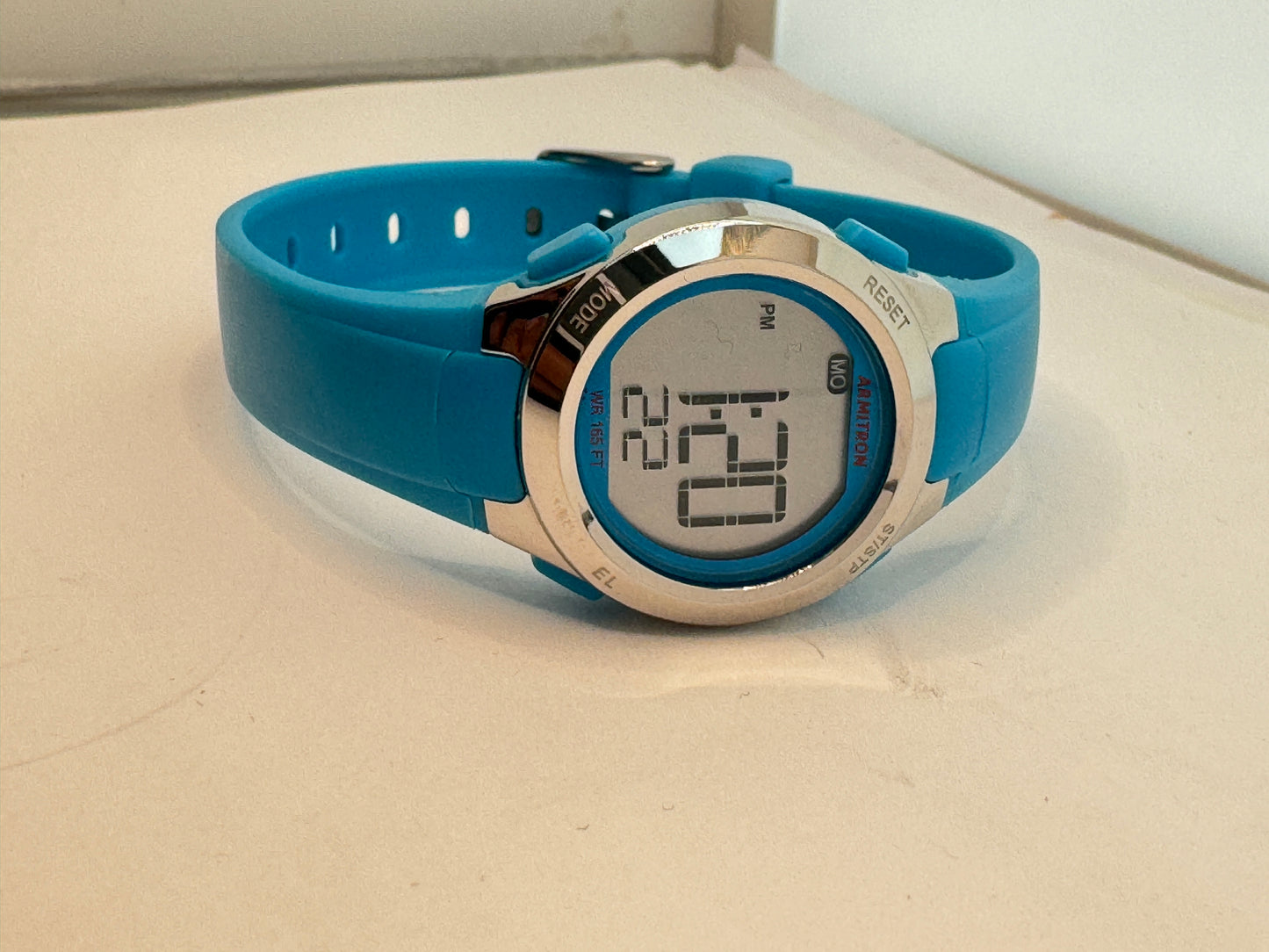 Small Size Armitron Watch for Ladies or Young Teen Brand New Item 30 mm Diameter 7 inches long Rubber Plastic Band 