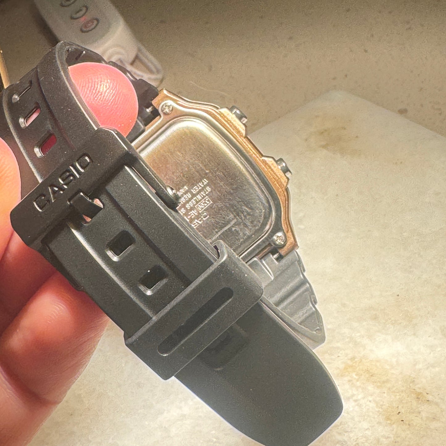 Casio Watch Men , Teen or Men Size 40 mm Diameter Digital / Alarm / Timer / Light Digital This is brand new design just came Rubber Band , Brown and Black Color Fits 9 inches Long Brand New Item 