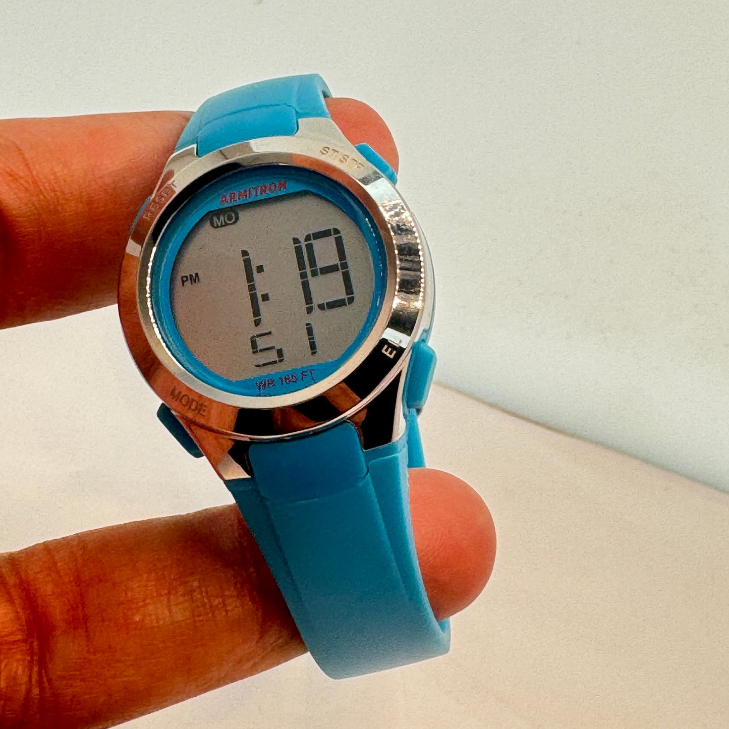 Armitron small Watch for Ladies or Young Teen Brand New Item, 30 mm Diameter, Rubber Plastic Band , Digital Movement