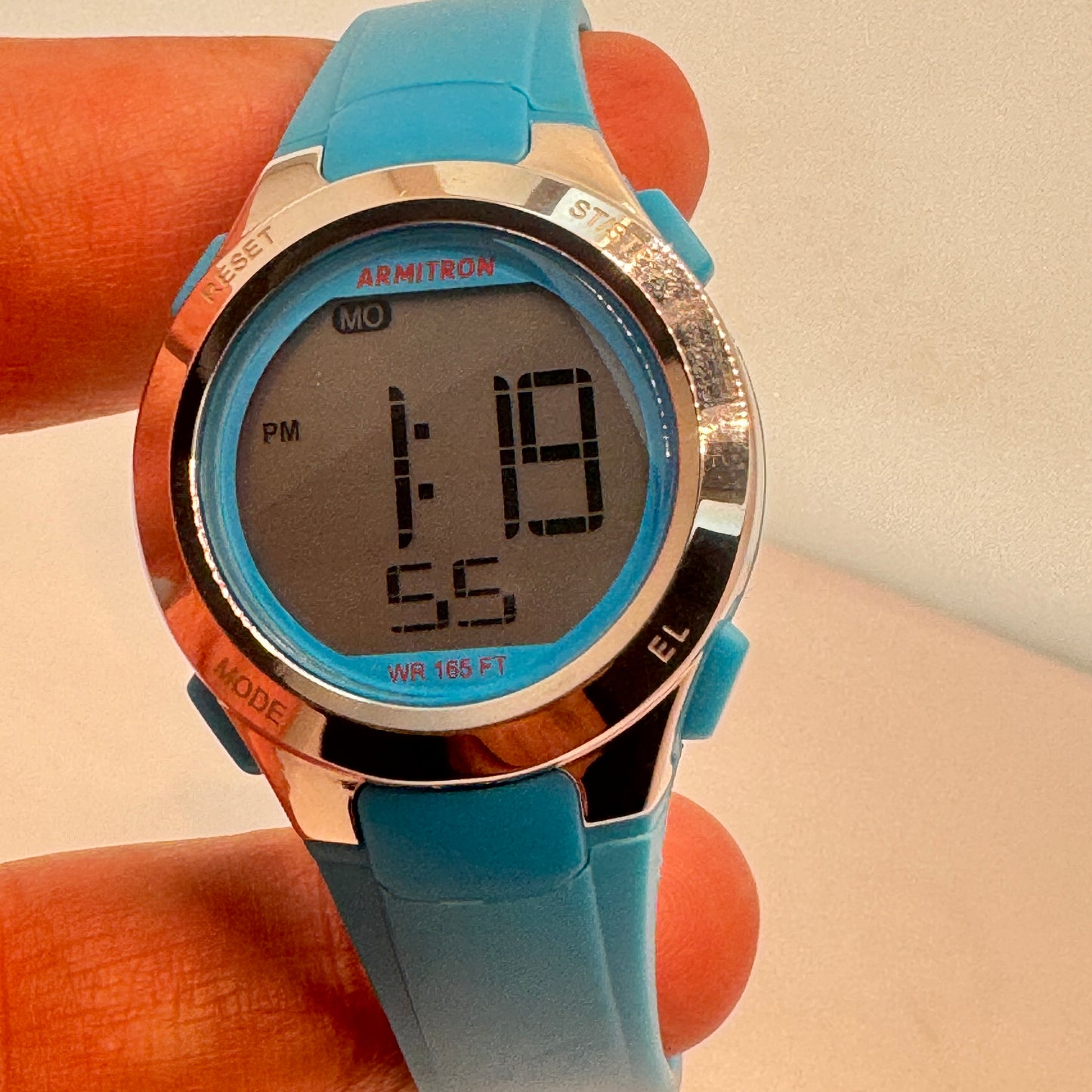 Armitron small Watch for Ladies or Young Teen Brand New Item, 30 mm Diameter, Rubber Plastic Band , Digital Movement