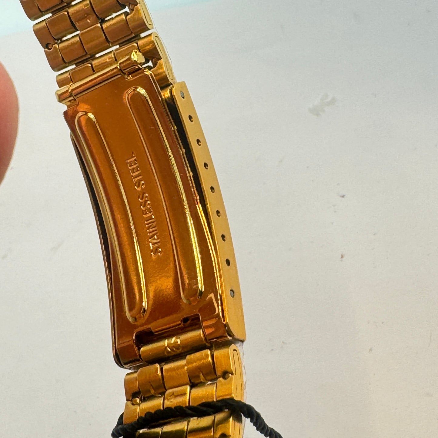 Goldtone Watch , Orient Brand , Automatic Movement , for Men , Brand New , Stainless Steel , 37 mm diameter 8 “ Wrist. round long
