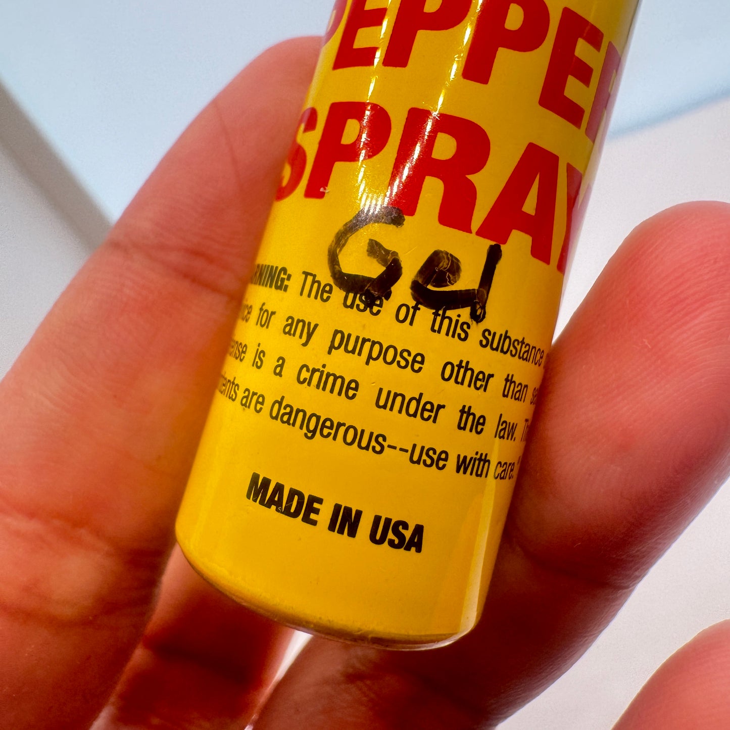 Protect yourself with this brand new Pepper Spray, proudly made in the USA. Its locked side feature allows you to easily move it to ready spray, ensuring quick and easy access during emergency situations. The spray is highly effective and delivers a poten
