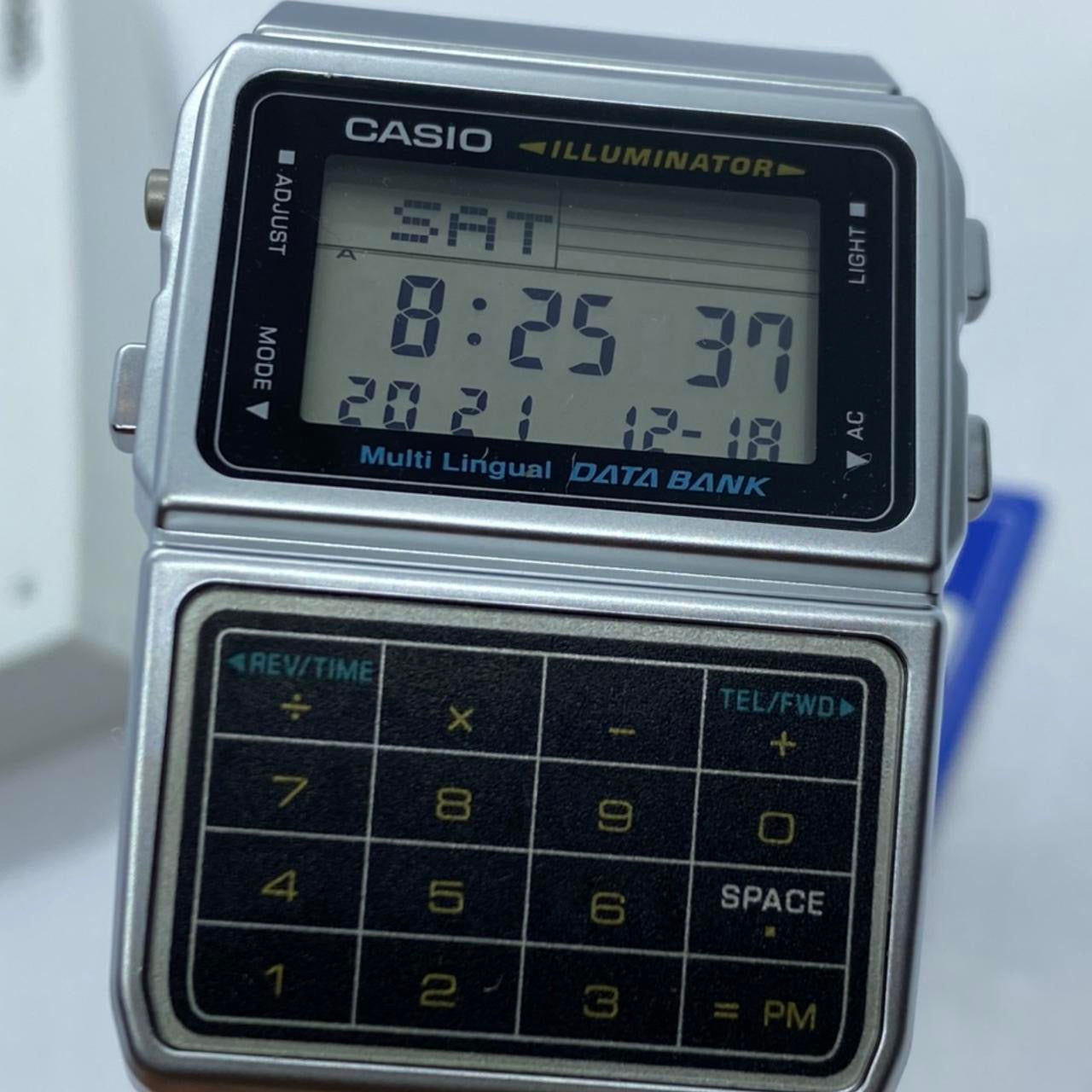 Casio Calculator Watch , Unisex Size 34 mm Diameter ,Rubber, Lightweight in Your Wrist , 8 inches Wrist Round Long