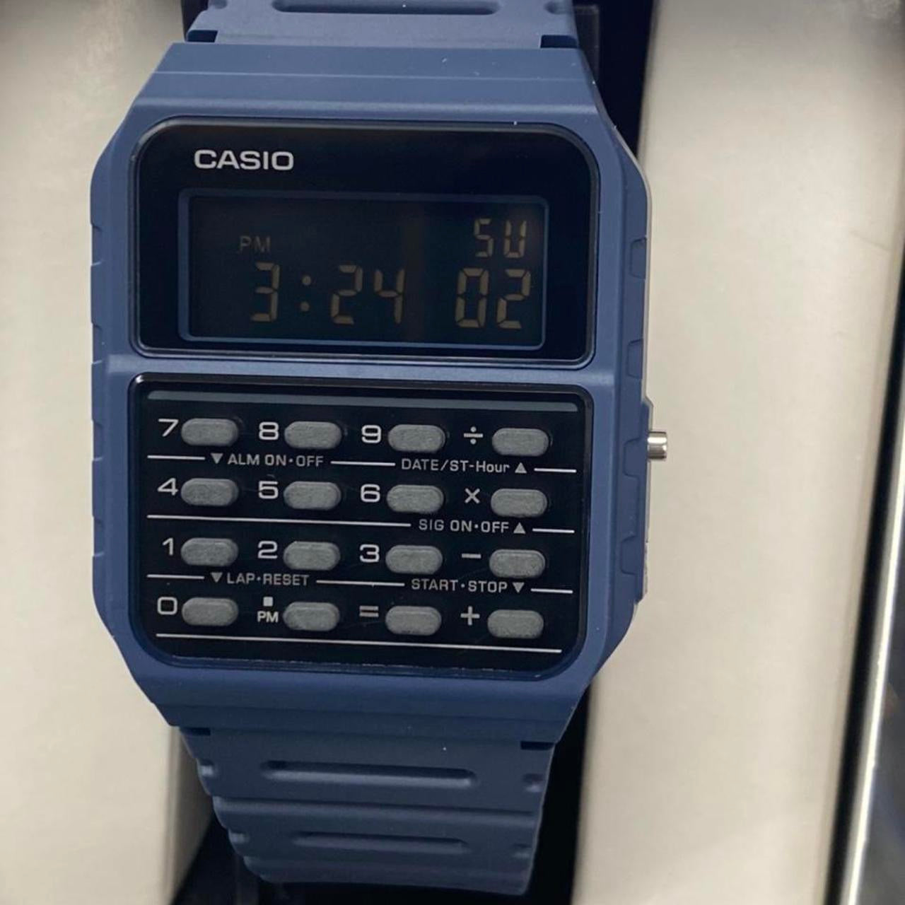 Casio Calculator Watch , Unisex Size 34 mm Diameter , Lightweight in Your Wrist , 8 inches Wrist Round Long