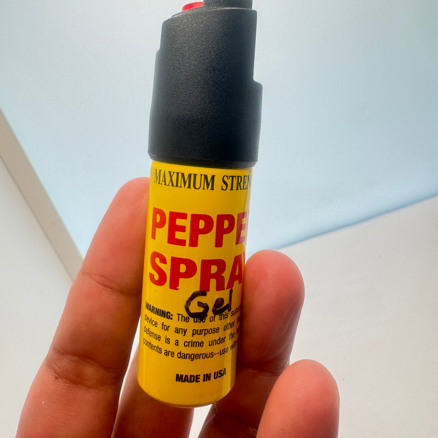 Protect yourself with this brand new Pepper Spray, proudly made in the USA. Its locked side feature allows you to easily move it to ready spray, ensuring quick and easy access during emergency situations. The spray is highly effective and delivers a poten