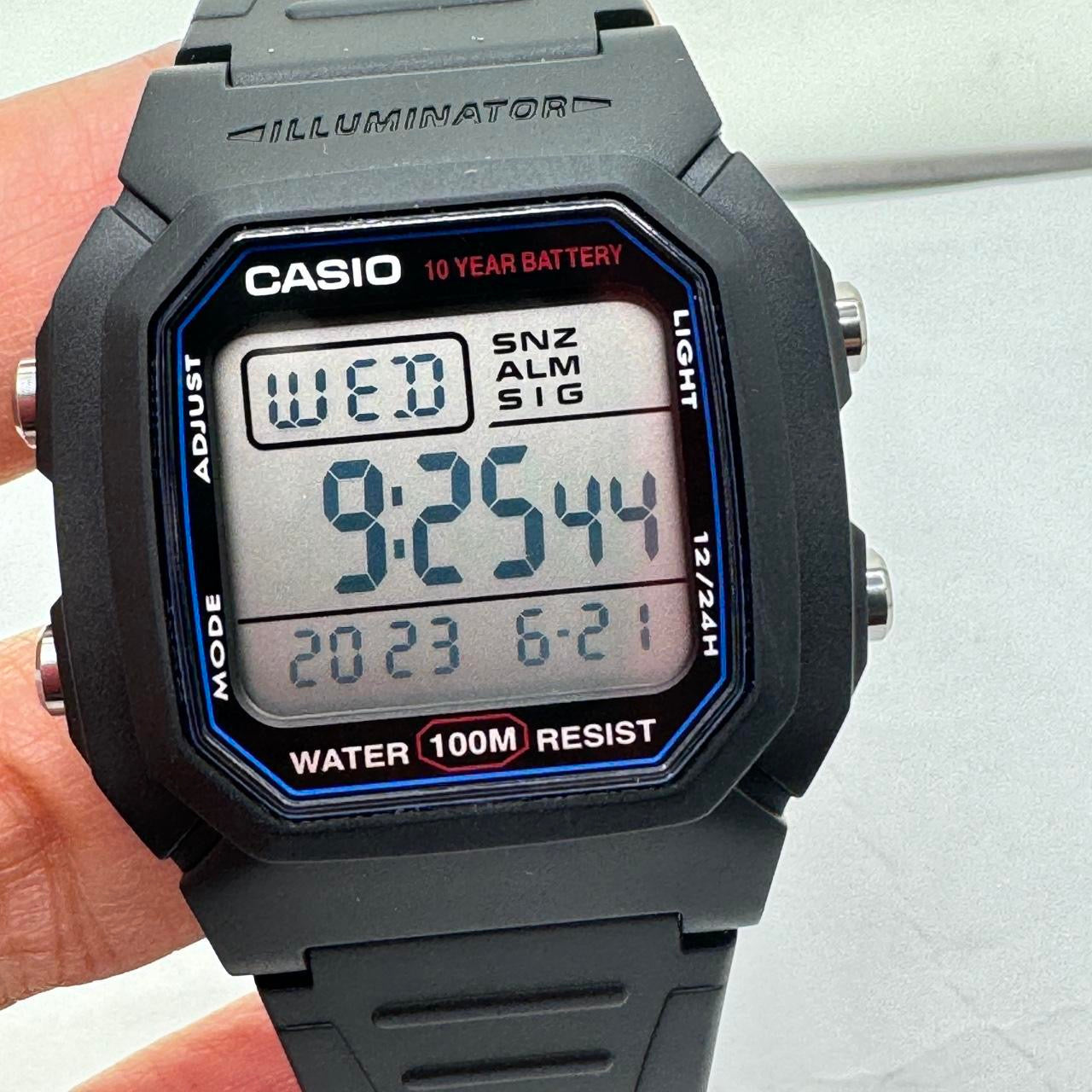 CASIO SPORTS WATCH&nbsp; FOR UNISEX SIZE , FOR MEN, LADIES&nbsp; OR FOR TEEN&nbsp;  34 MM DIAMETER CASUAL WORK OR DAILY WATCH&nbsp;  BRAND NEW ITEM&nbsp;  9 INCHES ROUND LONG&nbsp;  NEW ITEM , NEW BATTERY , LIGHT, TIMER, STOP WATCH&nbsp;
